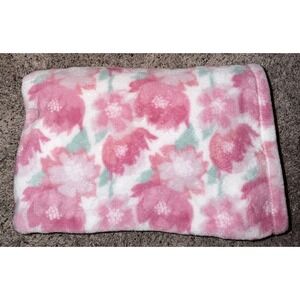 Adirondack Baby Blanket Pink Floral Flowers Lightweight Soft Plush Girls